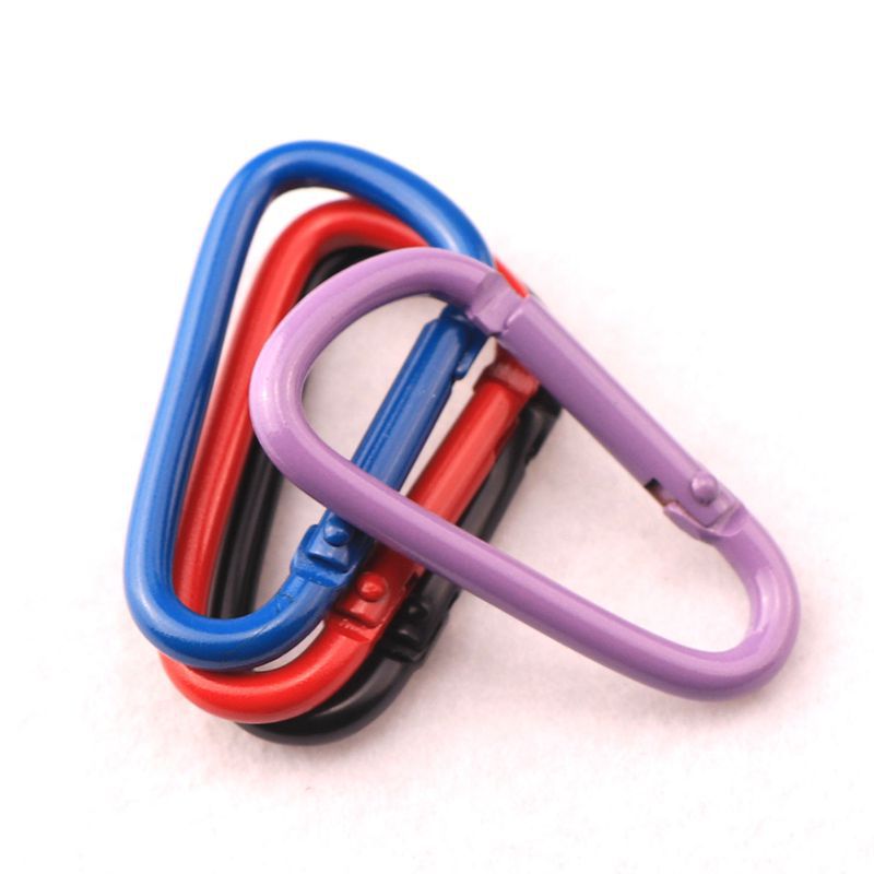 Factory supply 5 D-shaped electrophoresis matt black aluminum gold mountaineering buckle bag buckle wireless headset buckle