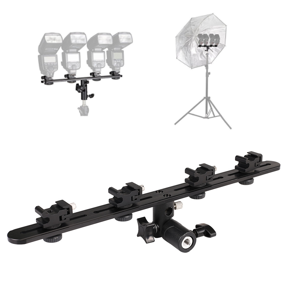Camera flash lamp base with umbrella hole can be connected with soft umbrella tripod conversion connector EBCDH type hot shoe lamp holder