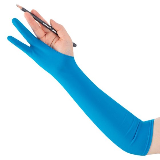 Painting Gloves Lengthened Sketch Drawing Long Gloves Anti-pollution Drawing Two-finger Gloves Long Two-finger Gloves Breathable Drawing