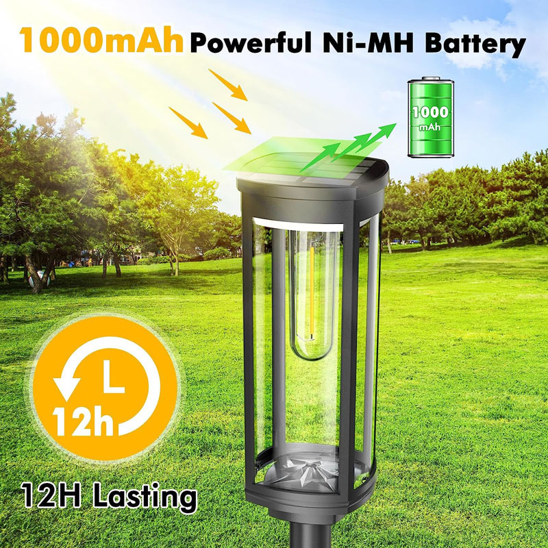 Solar lamp outdoor garden lamp waterproof garden walkway tungsten wire lawn plug-in lamp outdoor atmosphere installation path lamp