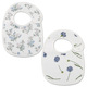 G2 purple floral two gauze waterproof bib
