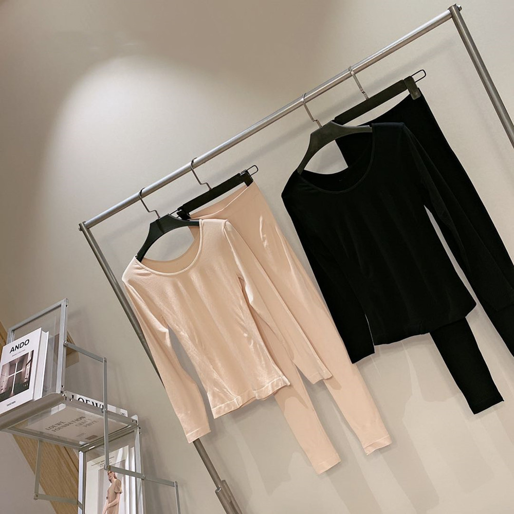 Autumn and Winter new thermal underwear Japanese ultra-thin mask heating suit female 37 degrees constant temperature quick-heating autumn clothes long pants female