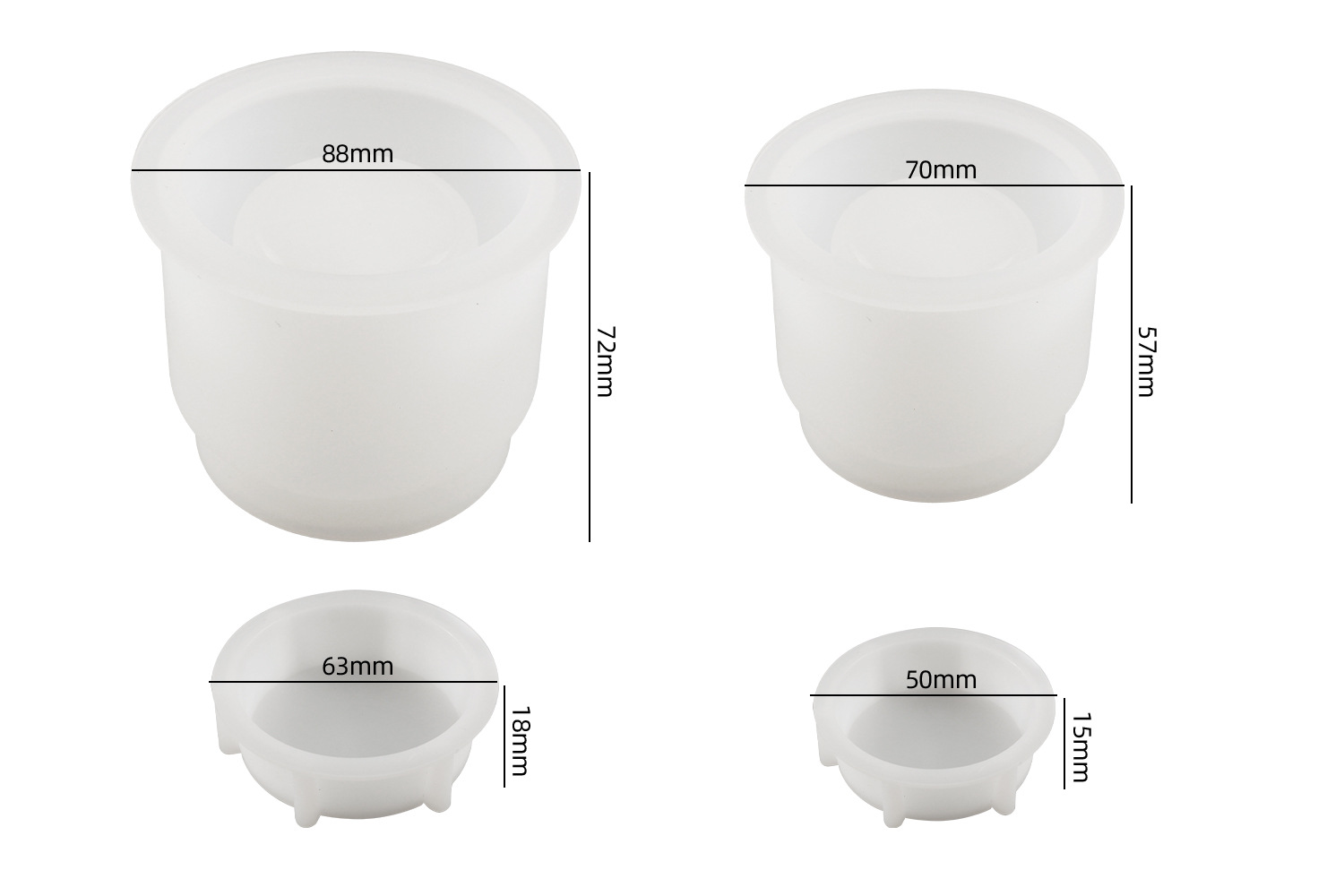 diy crystal drop glue cement cup jar silicone mold creative plaster candle Cup ornaments mirror silicone mold