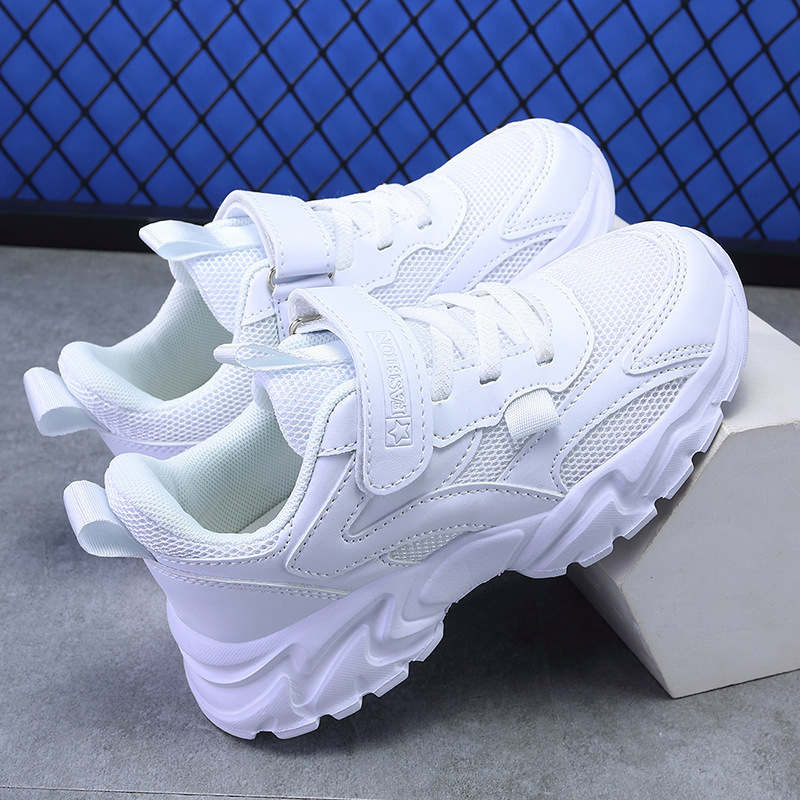 Boys' shoes spring new breathable double mesh girls sneaker middle and big children little boy running shoes children's shoes