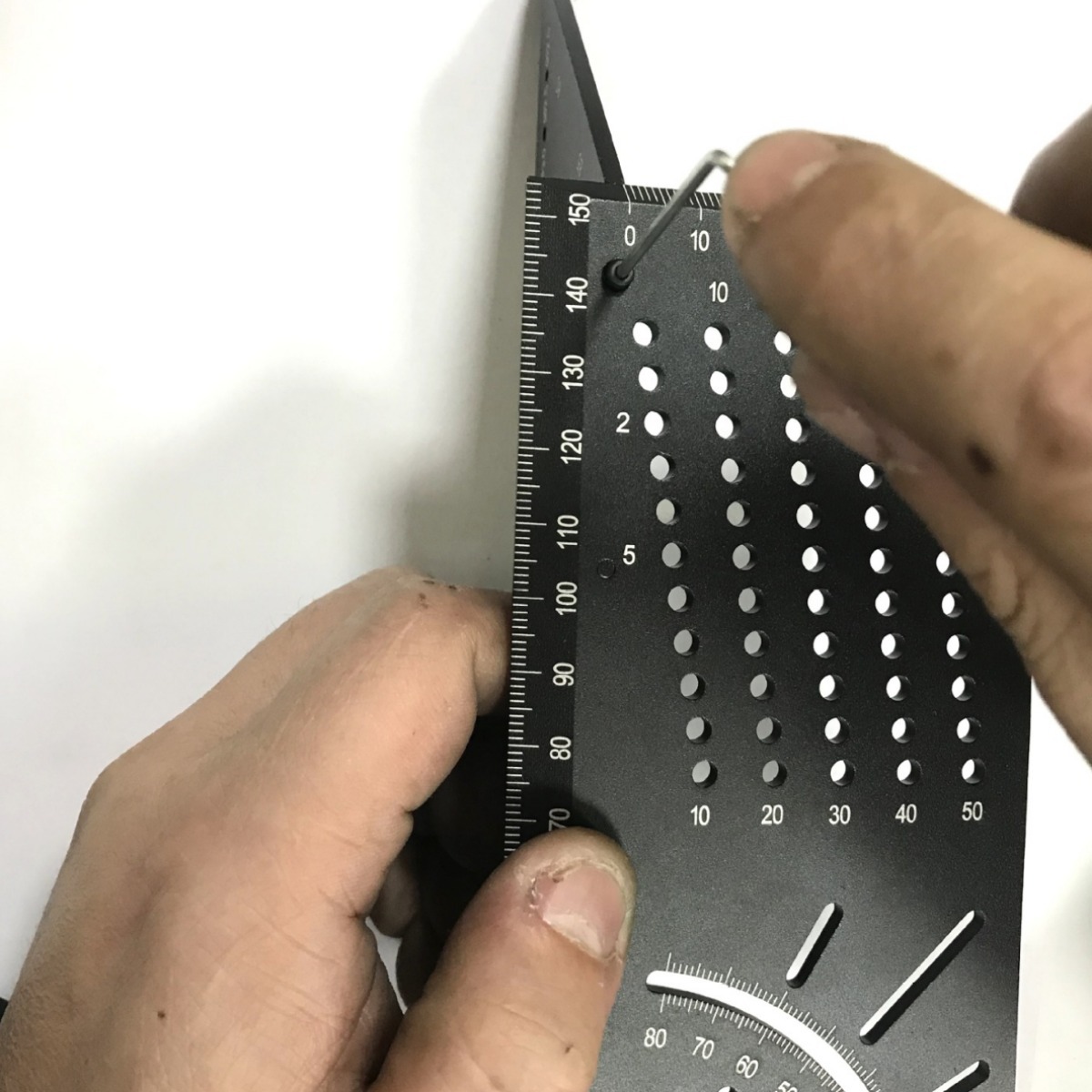 Aluminum alloy multifunctional angle ruler 45 degrees 90 over the line angle ruler