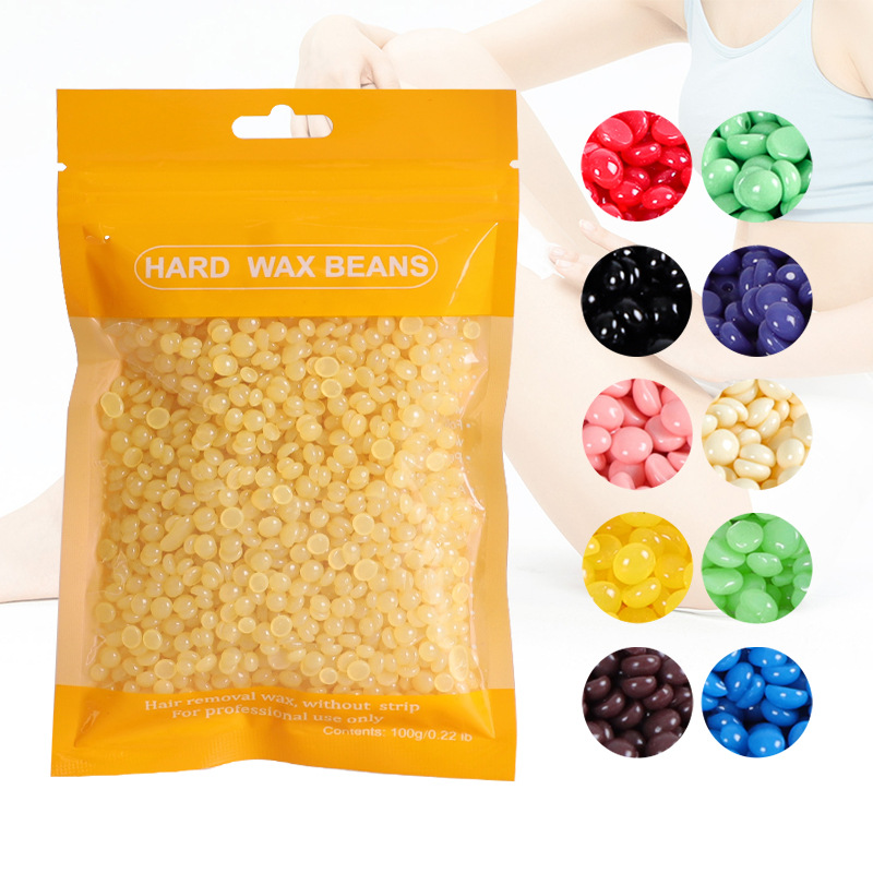 New product Depilatory wax bean 100g bag solid hard wax paper-free wax therapy grain depilatory beeswax hard wax bean