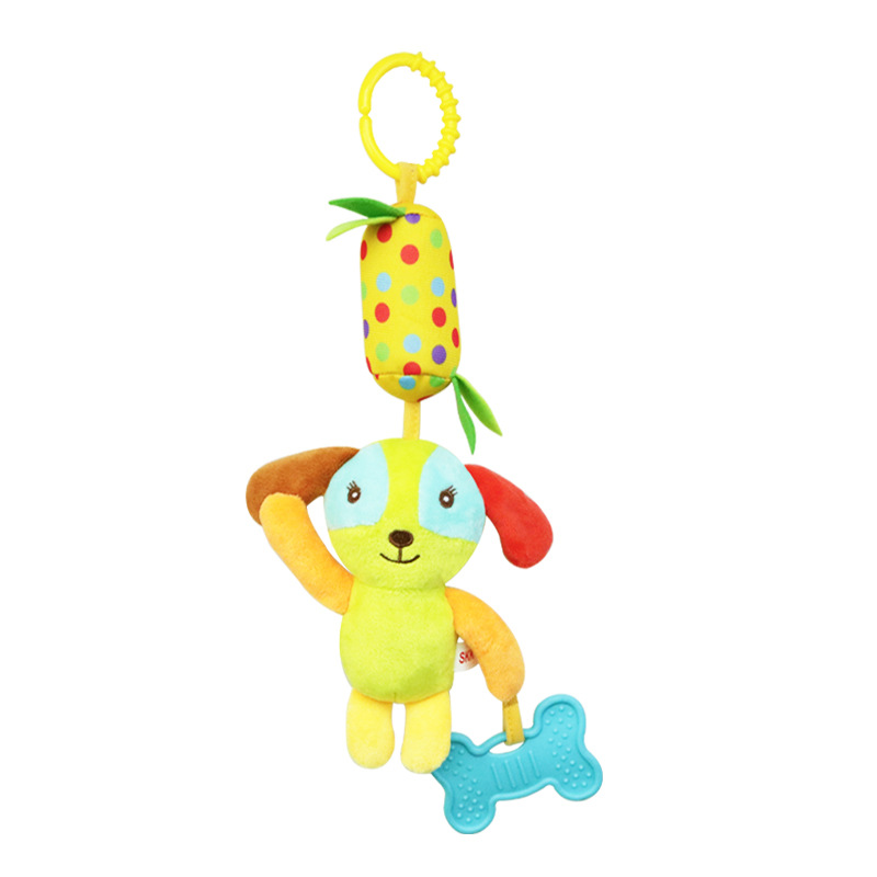 Factory direct supply SKKBABY stroller hanging toy 0-1 year old Bell tooth glue animal wind chime bed hanging