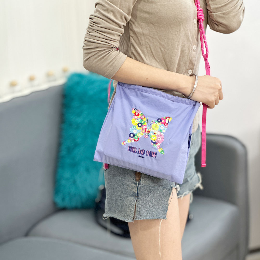 mini cosmetic bag ballchain bags environmental protection bag shopping bag portable crossbody waterproof nylon cloth