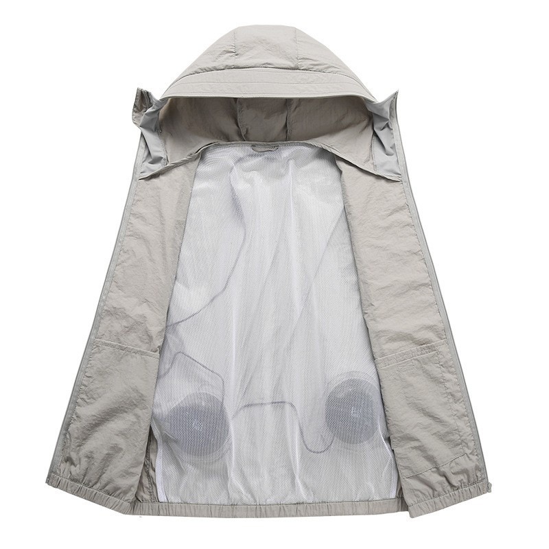 Cross-border summer sunscreen air conditioning clothing skin clothing sunscreen refrigeration fan clothing outdoor sweat-wicking fan clothing for men and women