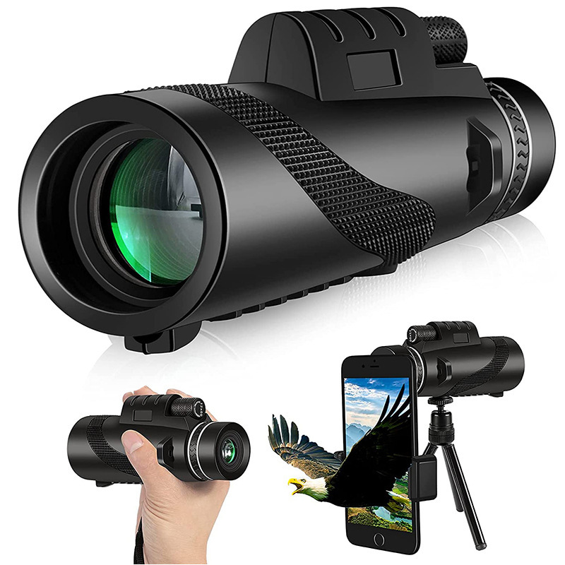 80x 100 40x 60 monocular telescope HD high power Low Light Night vision outdoor mobile phone camera manufacturers in stock