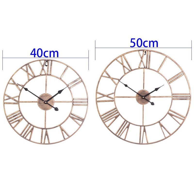 モダンなミニマリスト装飾壁時計ローマのリビングルームアイアンアートクリエイティブ時計ヨーロッパスタイル家庭用壁掛け時計|undefined