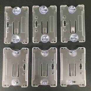 In stock ABS transparent suction cup parking card cover car windshield glass temporary parking card business card cover