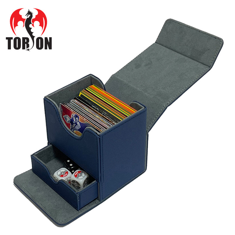 Desktop Game Portable Storage Box Manufacturer pu Leather Dice Drawer Storage Box Game Special Advanced Card