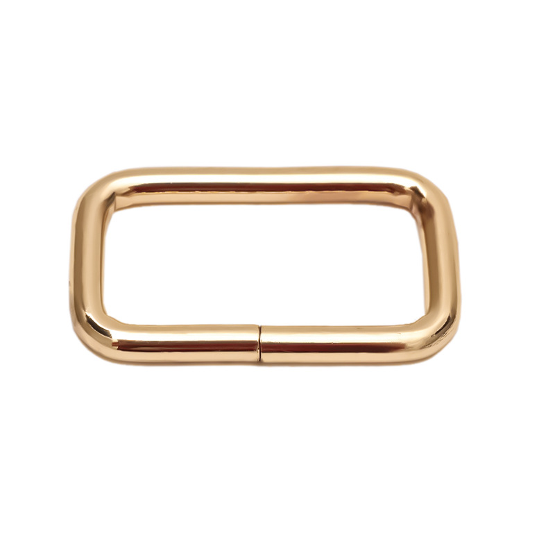 Electroplated Iron Wire Square Buckle Pet Travel Backpack Adjusting Two-gear Buckle Hardware Accessories Metal Rectangular Buckle Iron Ring