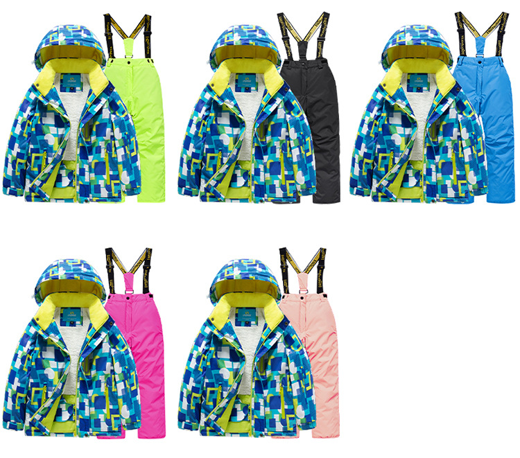 Kinderen skipak meisjes outdoor verdikt waterdicht winddicht warm jongen baby skipak uitrusting_voghion.com