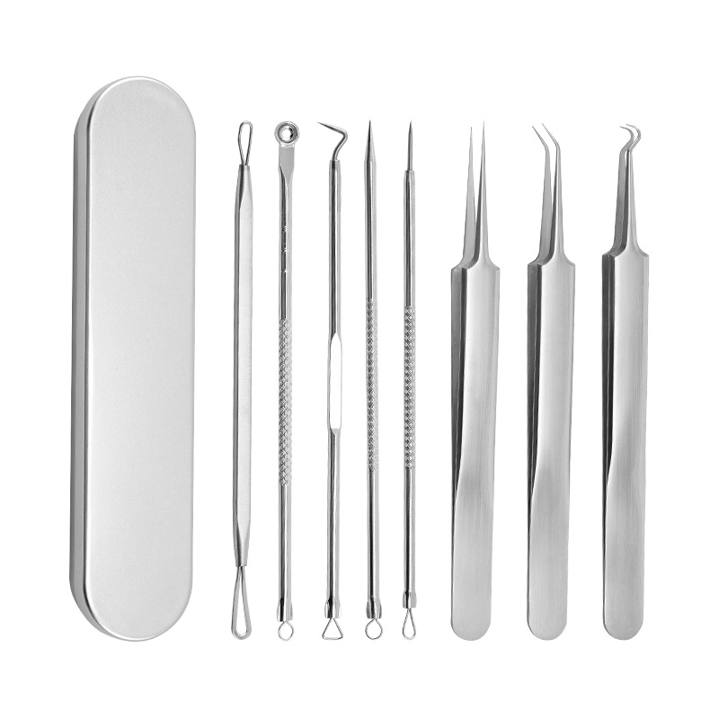 Stainless steel acne needle set acne needle blackhead clip acne needle cell clip beauty needle acne clip set