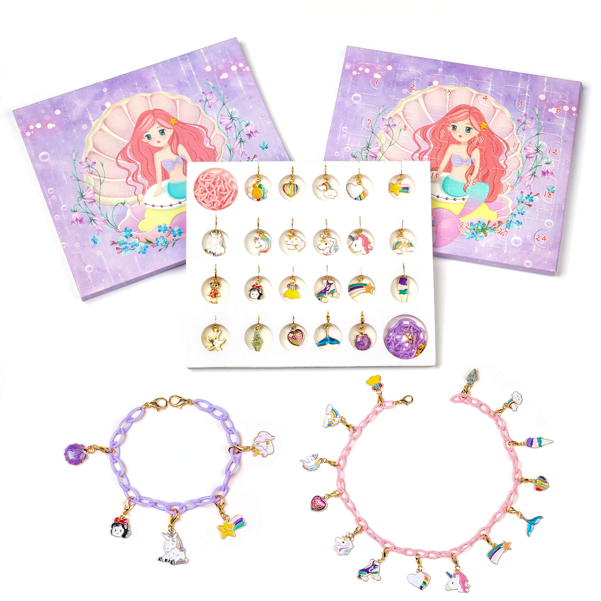 Amazon Hot Mermaid Series Cartoon Blind Box Set diy Creative Handmade Jewelry Bracelet for Children