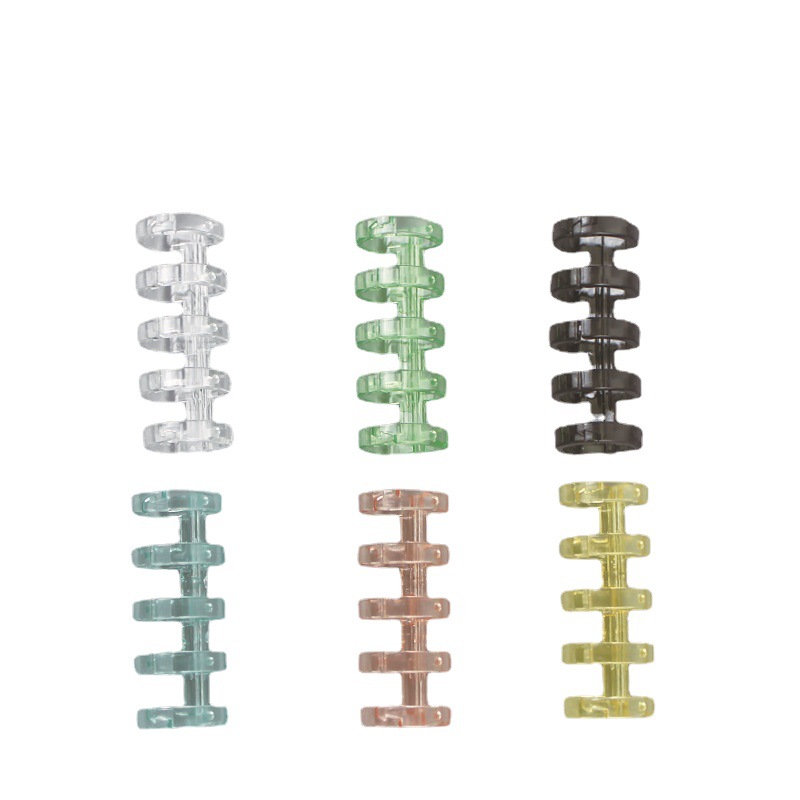 Five-hole loose-leaf ring book ring removable loose-leaf clip plastic rubber ring loose-leaf buckle quiet book perforated binding clip