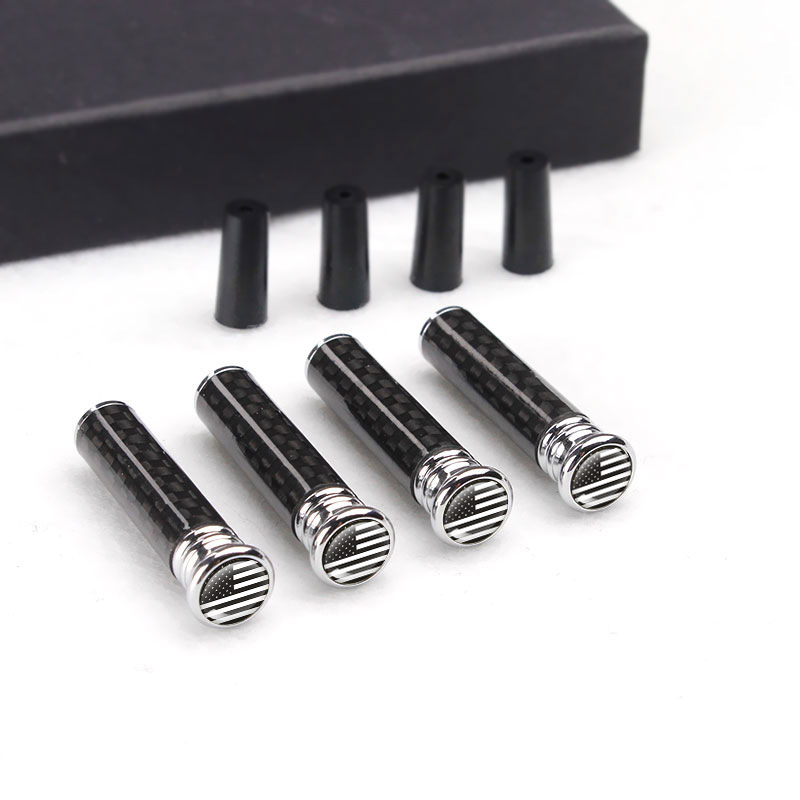 Cross-border hot-selling car carbon fiber door lift Bolt US logo modified car door lock buckle door knob Universal