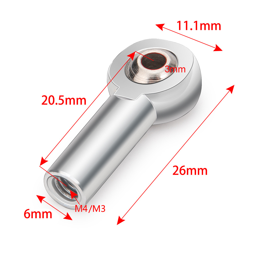 M3/4 metal ball head buckle ball head pull rod aluminum alloy universal ball head buckle DIY robot car ship model accessories