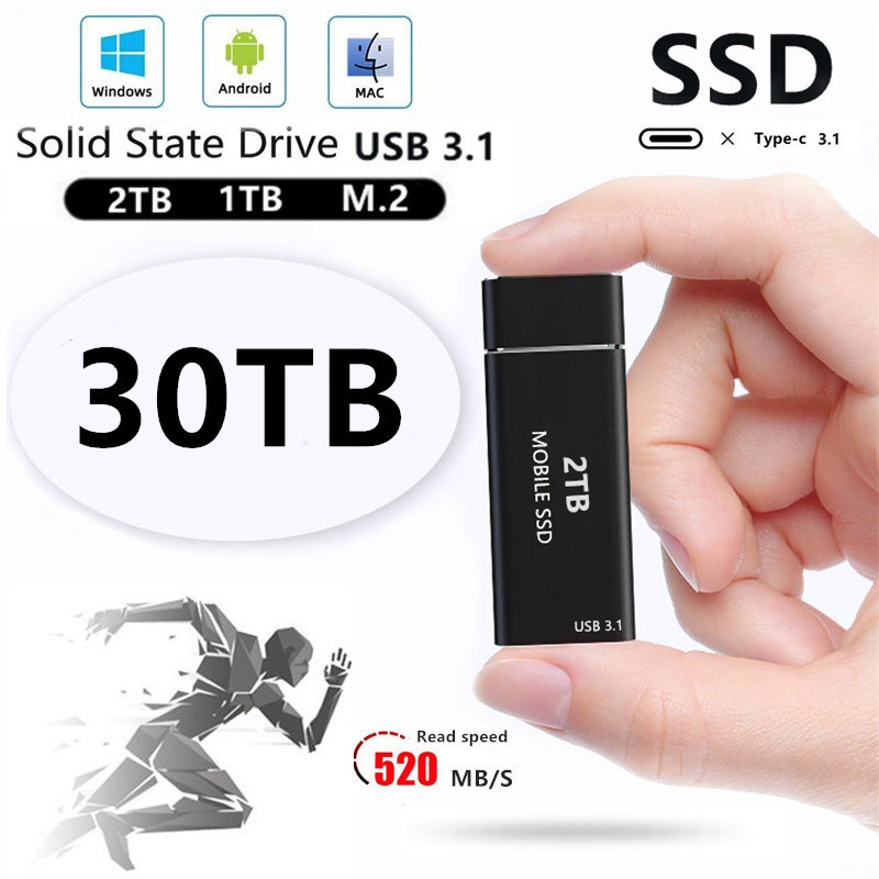 Foreign trade cross-border SSD high-speed mobile solid-state drive 2TB 1T 500g factory supply same-day delivery