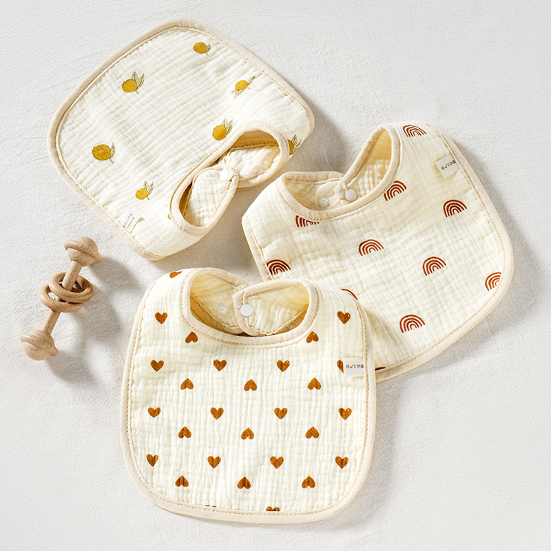 Baby saliva towel pure cotton cloth anti-spitting bib newborn baby bib U-shaped bib spring and autumn