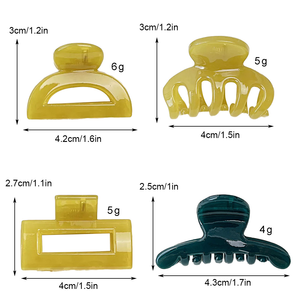 Qiyue Korean jelly small hairpin side clip back head updo hair clip small size bangs clip hair accessories headdress wholesale_voghion.com