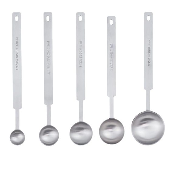 Cross-border stainless steel multi-size measuring spoon suit coffee bean measuring spoon scale milk powder measuring spoon coffee measuring spoon