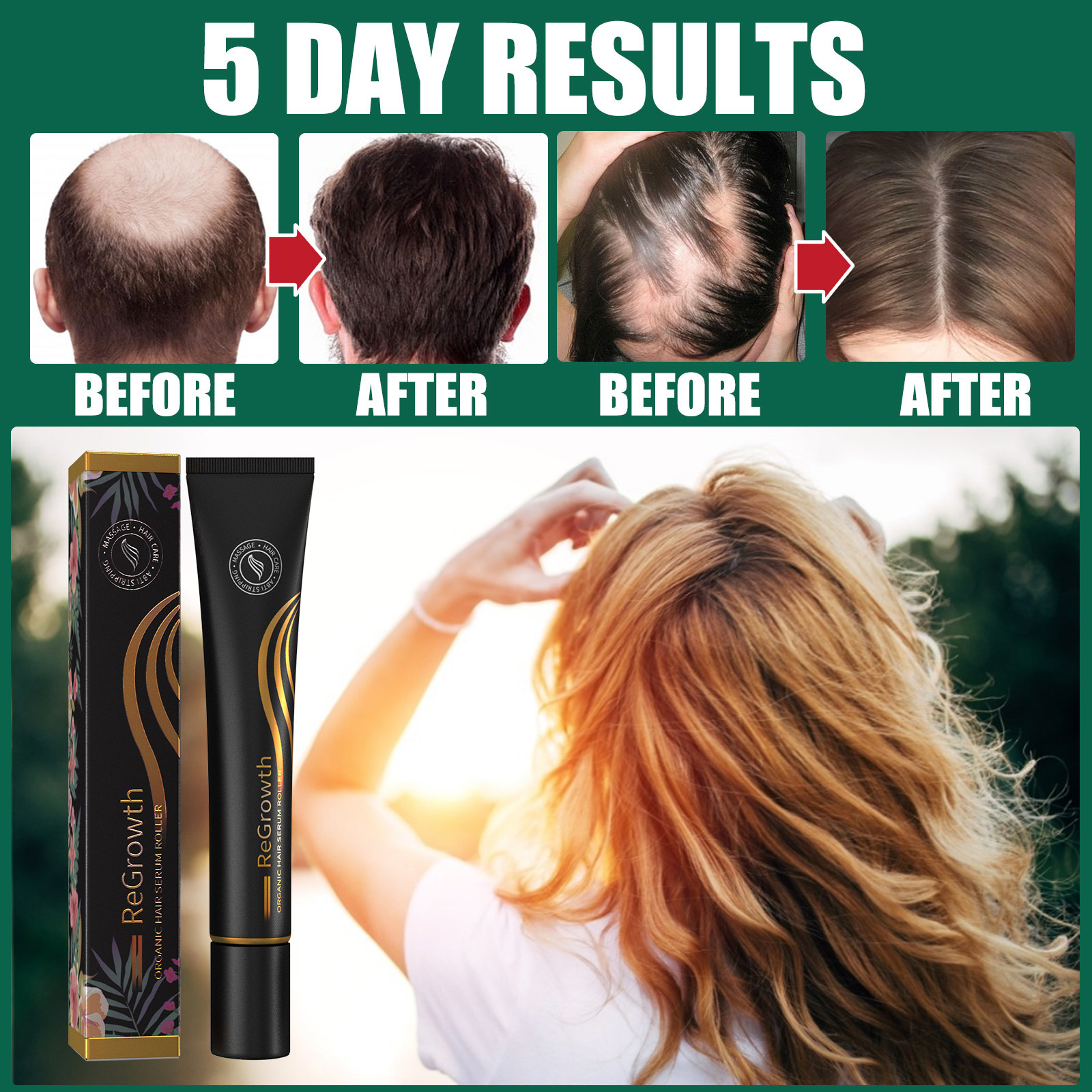 EELHOE ball massage thick long hair liquid thick sparse hair anti-hair breaking hair nourishing hair bead massage care
