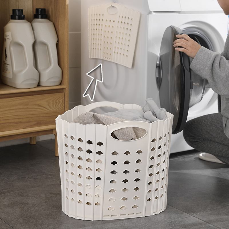 Folding Dirty Clothes Basket Dirty Clothes Storage Basket Toy Storage Basket Dirty Clothes Bucket Gap Hand-held Bath Basket