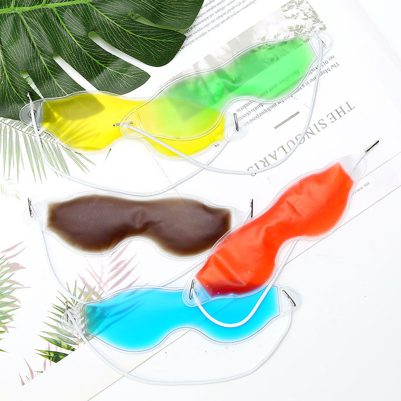 Amazon pvc cool sleep shading ice crystal eye mask summer cooling hot and cold compress gel ice eye mask