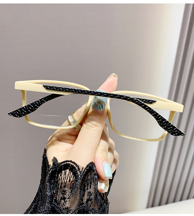 Colorful Spring Leg Anti-blue Light-ray reading glasses European Portable Ultra-light Trendy Cross-border Women's Fashionable Glasses Frame Old People_voghion.com