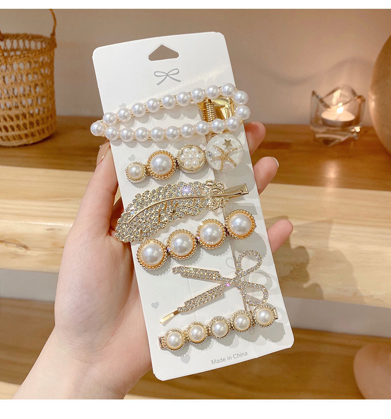 Nouvelle épingle à cheveux en perles de strass, petite frange fraîche, clip latéral, accessoires pour cheveux, couvre-chef pour femmes célèbres sur Internet, épingle à cheveux cassée, bijoux_voghion.com