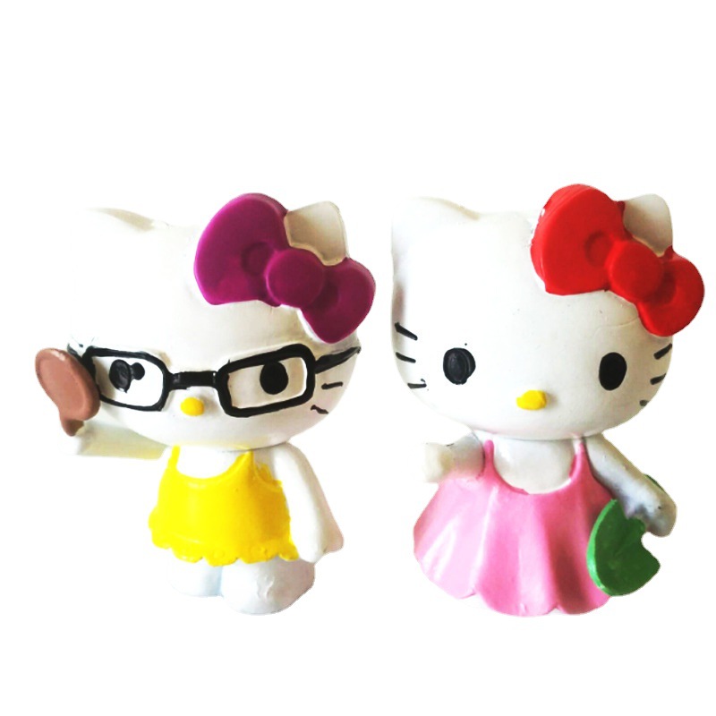 6 glasses twisted KT cat cartoon cat hand-made decoration car decoration bouquet doll decoration toy