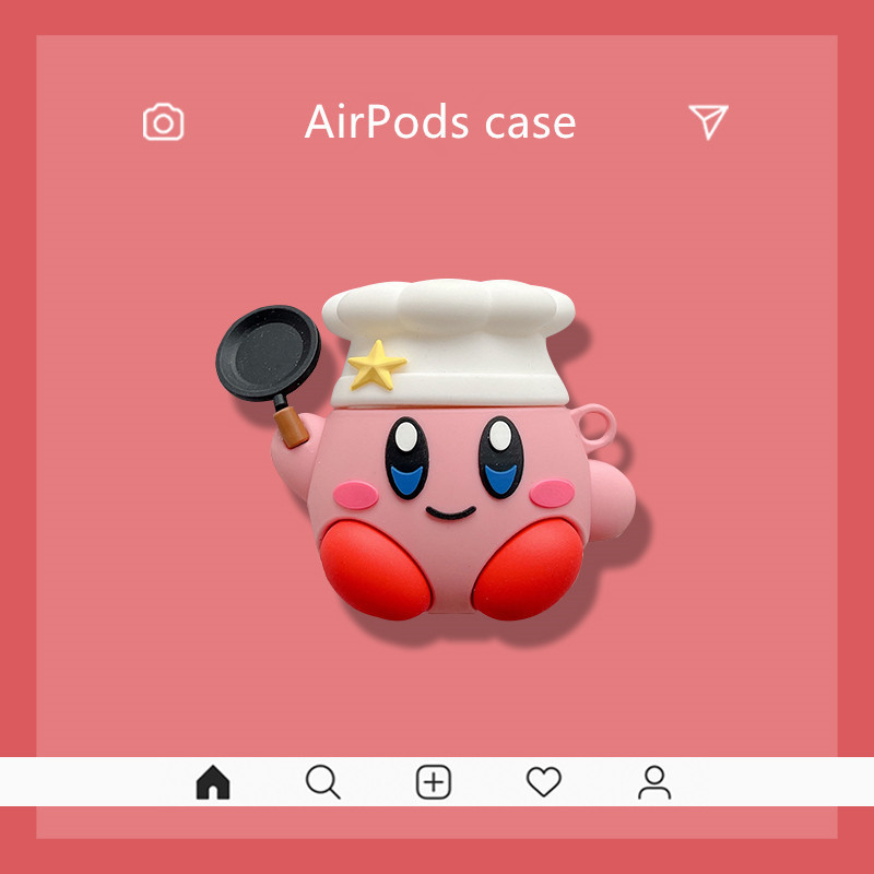 可愛星之卡比AirPods1/2代保護套卡通蘋果Pro3代藍牙耳機軟殼適用