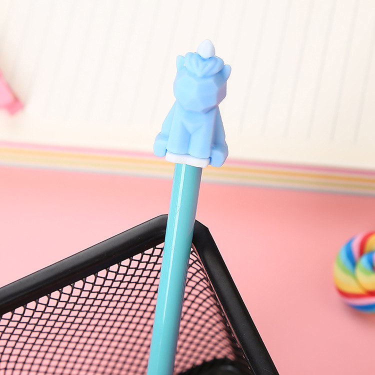 Creative animal modeling gel pen cute student exam black fountain cartoon office stationery sign pen wholesale