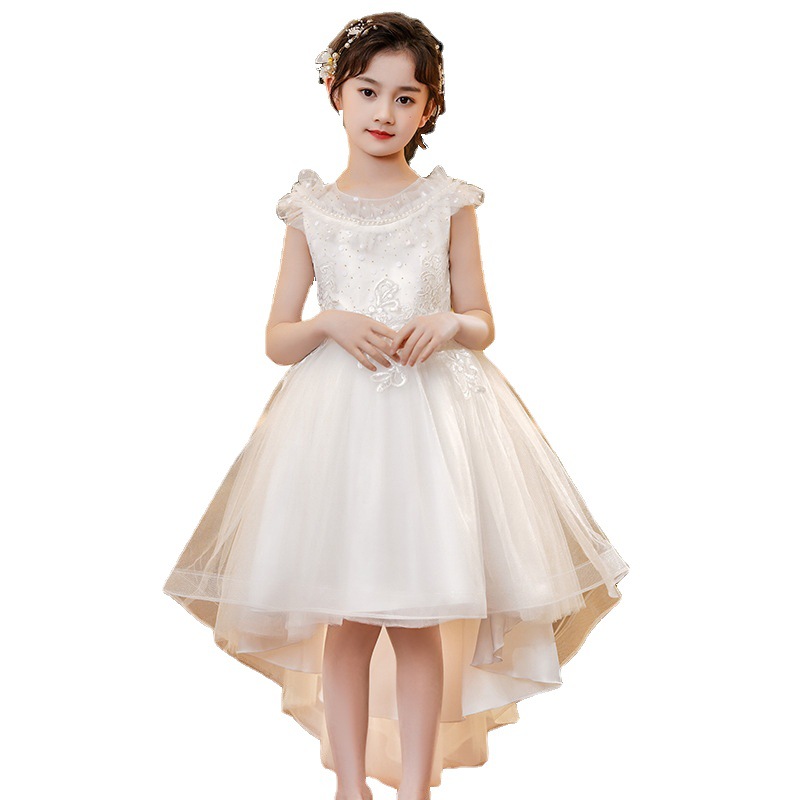 Wholesale Children's Dress European and American Summer Flower Girl Children's Wear Trailing dress Piano Dress Girls Princess Dress