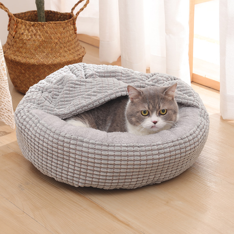 Manufacturer wholesale cat beds all-seasons universal semi-enclosed dog beds round pet beds dog beds cat mats pet supplies