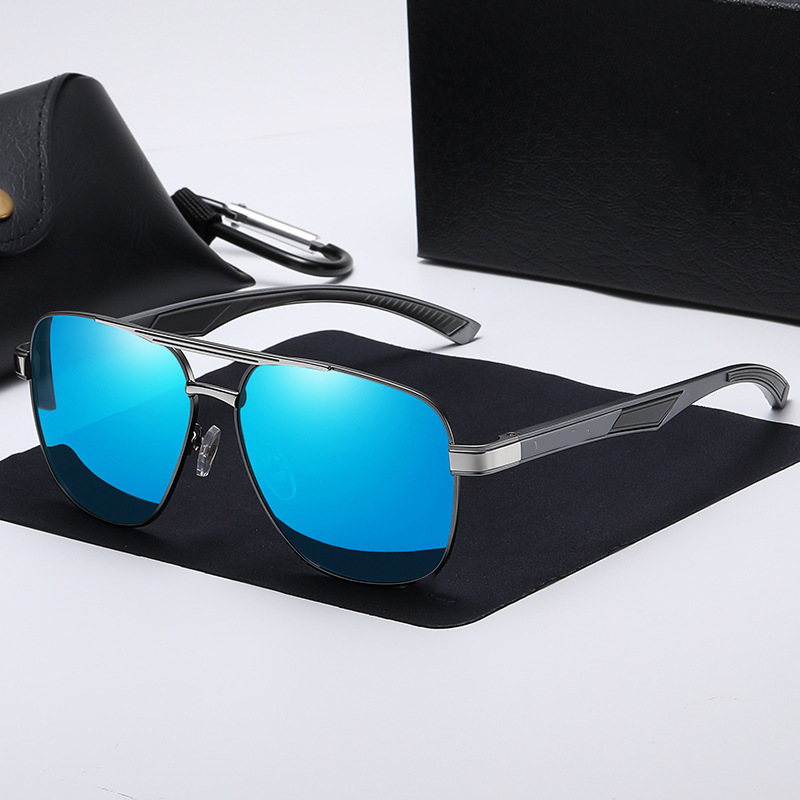 Fashion men's aluminum magnesium alloy driving polarized sunglasses cross-border spring leg sunglasses UV protection sunglasses