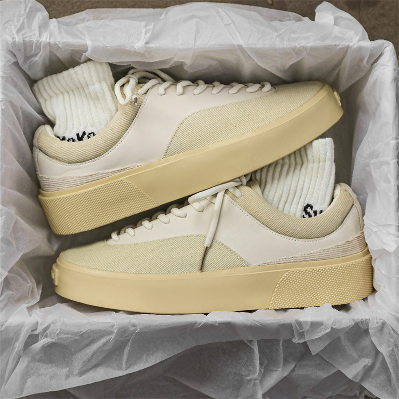2023 spring new men's shoes student low-top canvas casual sports platform height increasing trendy board shoes one-piece delivery