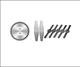 2 pieces 150MM alloy +1 piece 4-inch round +5 pieces black plastic blade
