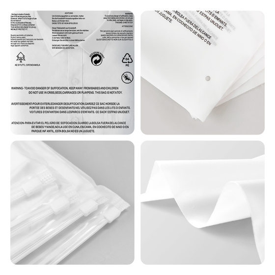 Warning words clothing zipper bag clothes packaging bag frosted plastic universal warning words thickened sealed bag ziplock bag
