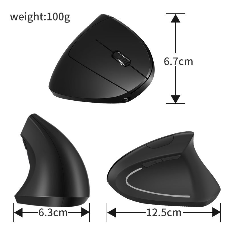 2.4G wireless vertical five-generation right-hand battery charging wired mouse Amazon creative manufacturers wholesale