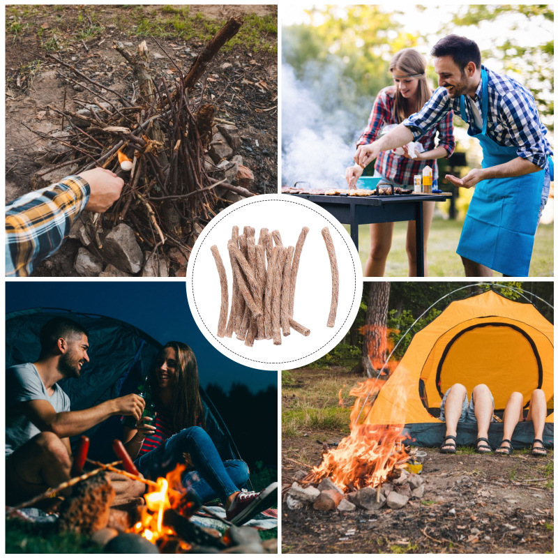 Amazon Hot Selling Outdoor Camping Picnic Fire Ignition Supplies Wood Fireplace Fire Hemp Rope Fire Wire Rope Wax Rope