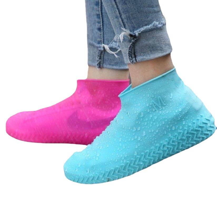 Soft Rubber Shoe Cover for Rainy Day Non-slip Foot Cover for Men and Women Rain Shoes Thickened Wear-resistant Rainproof Silicone Shoe Cover Waterproof Shoe Cover