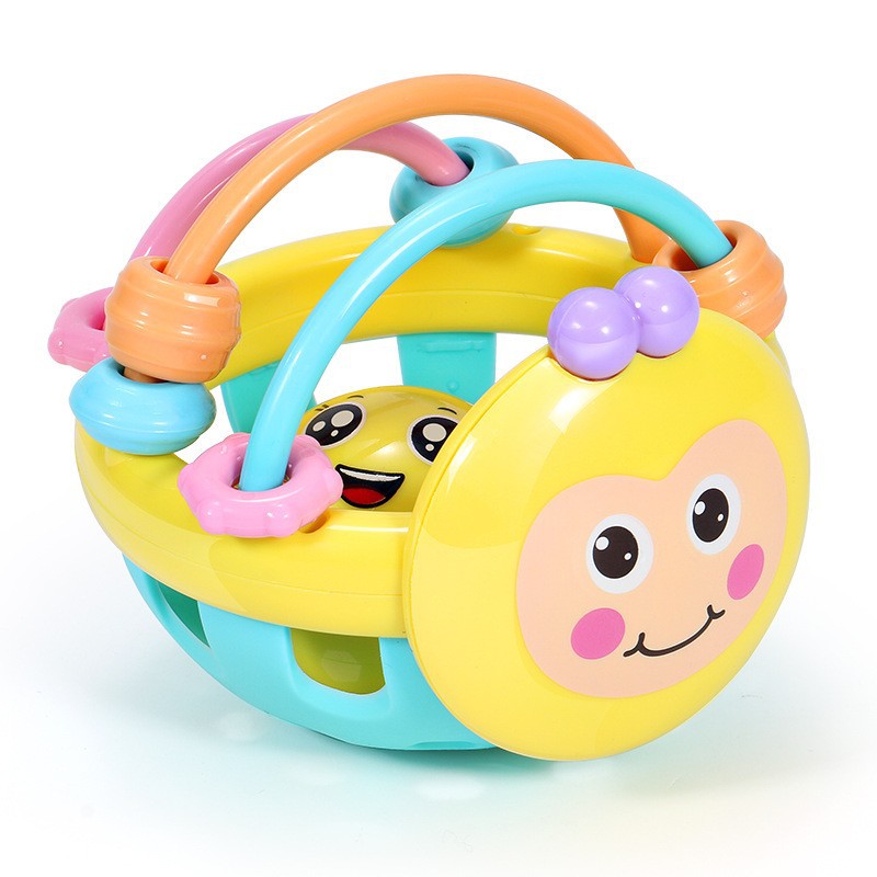 Cross-border infant ball toy bee ball can bite and grasp 0 to 1 year old molar bell ball baby hand bell bed bell