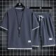 Waffe Sports Casual suit Men's Summer Thin Loose plus size Short-sleeved T-shirt Shorts Set of Handsome Collocation