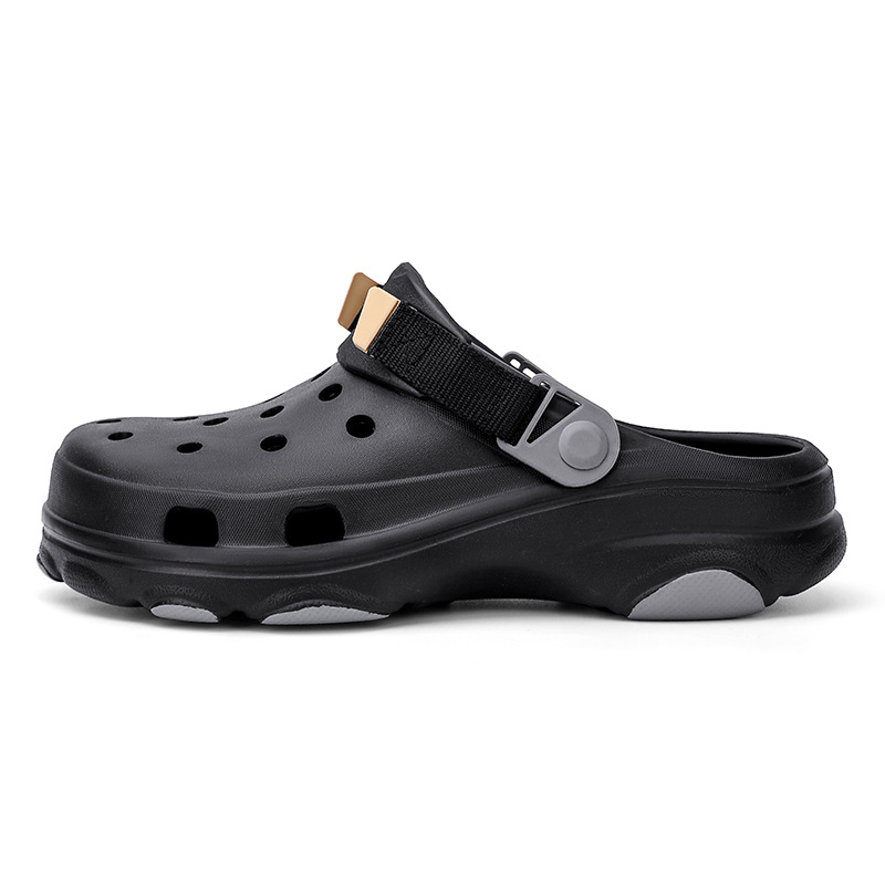 Internet-famous Cave Shoes Men's Summer Outer Wear Non-slip Thick-soled Wear-resistant Beach Sandals Dual-use Lazy Men's Baotou Garden Shoes
