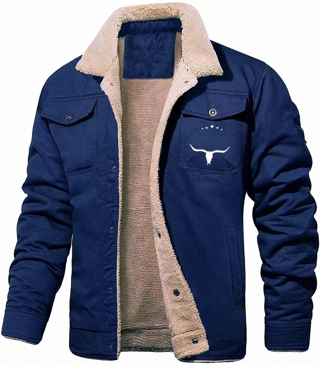 2023 cross-border autumn and winter new men's jacket fleece-lined cotton casual jacket men's jacket factory