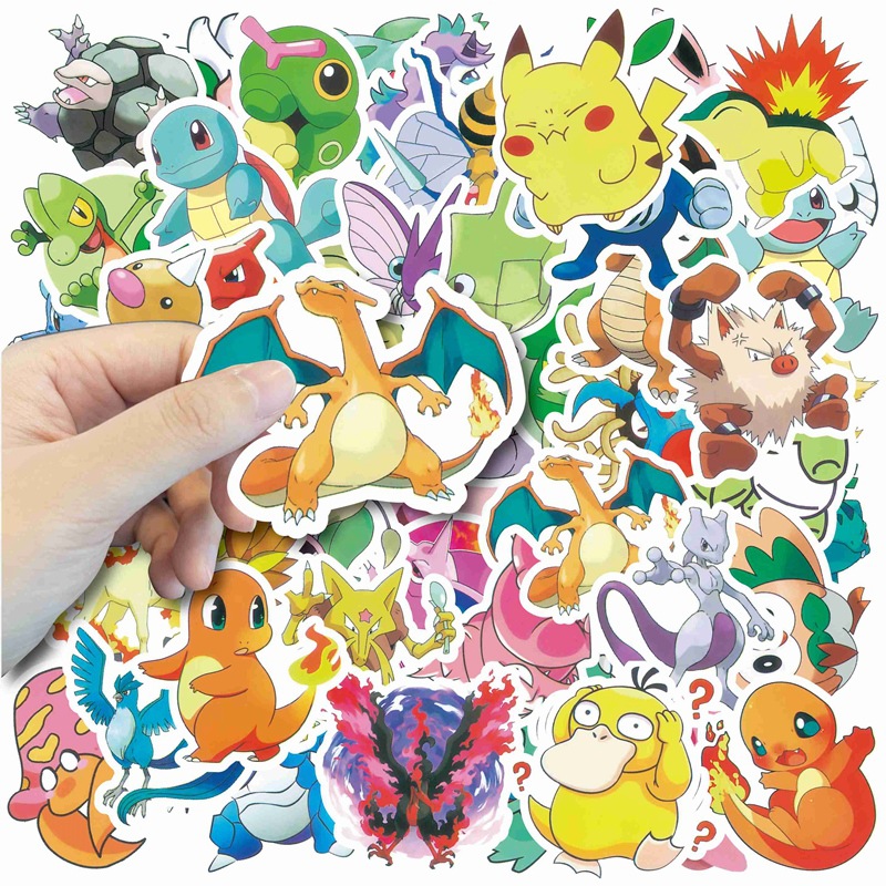 Large pattern 50 magic digital baby hand account stickers cute cartoon elf expression mobile phone case Cup stickers